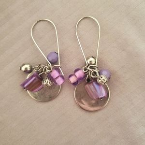 Purple & Silver Earrings